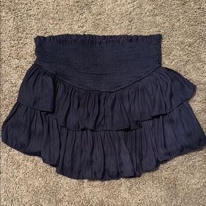 Mustard Seed Blue Bubble Mini Skirt
